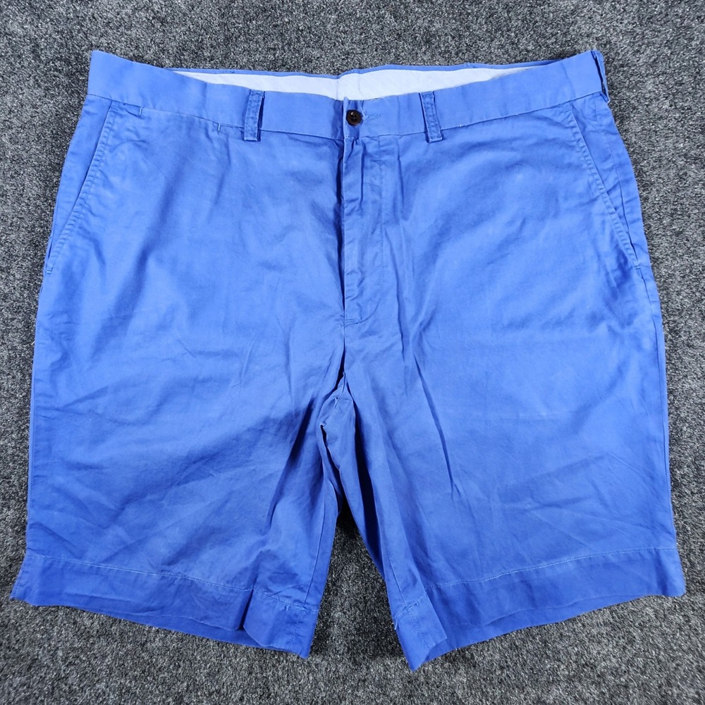 Polo Ralph Lauren Classic Fit Pima Cotton Chino Shorts Mens 40 Blue Flat Front